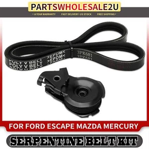 2x Water Pump Serpentine Belt Drive Component Kit for Ford Taurus Mazda Mercury - Picture 1 of 8