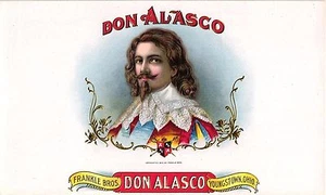 ZIGARRENKISTE ETIKETT "DON ALASCO" YOUNGSTOWN OHIO - Bild 1 von 2