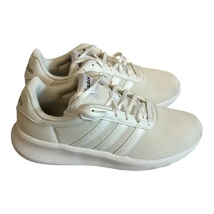 ADIDAS Women's Lite Racer 3.0 Lace Up White Sneakers Shoe Size 8 PRE OWN - Picture 1 of 7
