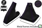 Purple Stitch Top Grain Leather Gear+Handbrake+Metal Frame For Lexus Is 06-12