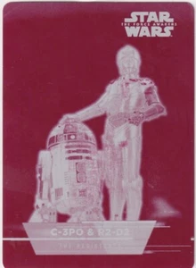 2015 Topps Star Wars Masterwork Printing Plate 16 C-3PO & R2-D2 1/1 - Picture 1 of 2