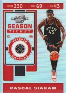 2019-20 Contenders Optic Basketball Silver #97 Pascal Siakam