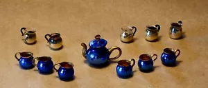 Vintage Teeny-tiny German Glass Tea Set; 12 pieces - Picture 1 of 2