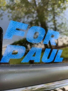 FOR PAUL Special Mugen Fiji Blue Paul Walker Tribute Decal - Picture 1 of 1