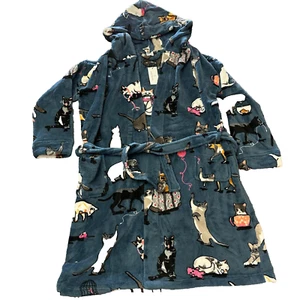 Bata polar para mujer Vera Bradley patrón maullido de gato azul 21640-P88 nueva 2XL 3XL - Imagen 1 de 7