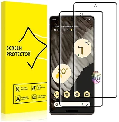 2 Pack For Google Pixel 7 Pro Tempered Glass Screen Protector Full Cover - Image 1 of 4