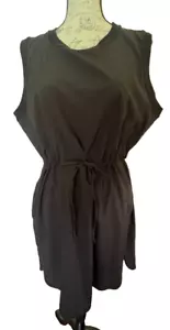 Hilary Radley XL Damen schwarz Tie Waist Stretch Tank Kleid mit Taschen - Bild 1 von 7
