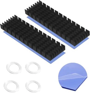 Aluminium Kühlkörper, M.2 SSD Kühlkörper, mit Wärmeleitkleber, für LED - Bild 1 von 8