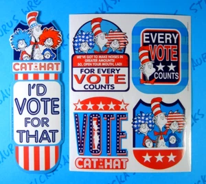 Cat In The Hat Sticker Badge Sheet & Bookmark Set Eureka - Picture 1 of 6