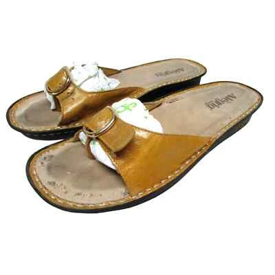 Alegria 118 women's size 39 9 M leather sandals slides shoes — 第 1/4 张图片