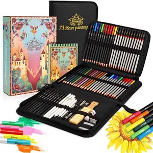 Professional Art Supplies Drawing Set 73 Pcs Drawing Kit Arts Set for Adults - Picture 1 of 7
