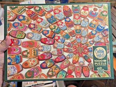 MATRYOSHKA COOKIES Nesting Dolls 1000 pcs Puzzle UNCOUNTED Cobble Hill BAGGED - Image 1 of 4
