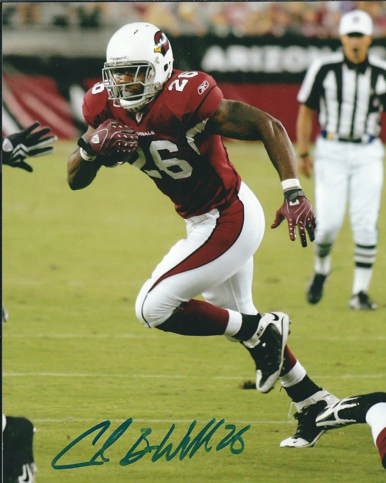 Foto autografada de Chris Wells Arizona Cardinals 8x10 com certificado de autenticidade - Imagem 1 de 1