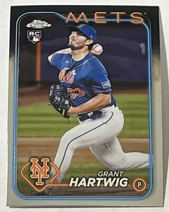 Tarjeta de béisbol de novato 2024 Topps cromada #45 Grant Hartwig RC New York Mets - Imagen 1 de 2