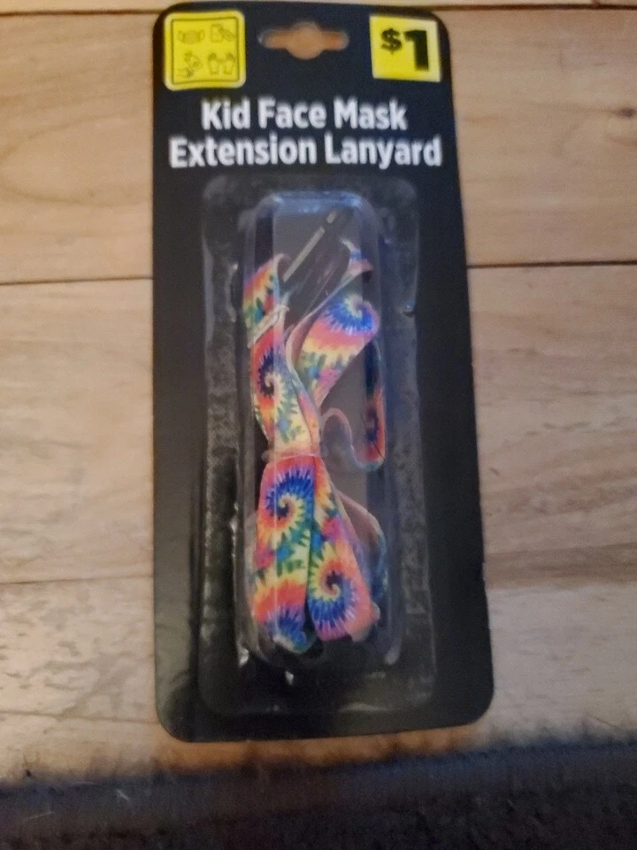 Rainbow Kid Face Mask Extension Lanyard Multicolor May Not Be Same One Pictured - Image 1 of 1