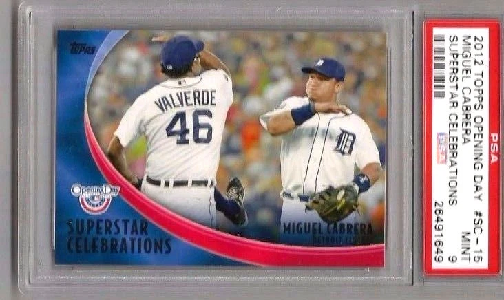 2012 Topps Opening Day Miguel Cabrera Superstar Celebrations PSA 9 - Image 1 of 1