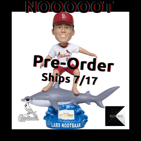 ST. LOUIS CARDINALS Lars Nootbaar BOBBLEHEAD Shark Week 7/16/23 PRESALE SGA Cover