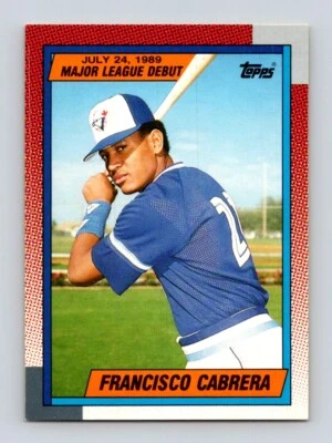 1990 Topps Major League Debut 1989 #20 Francisco Cabrera Toronto Blue Jays - Image 1 of 2
