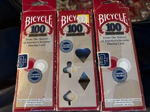 NEW - 3 packsVINTAGE BICYCLE POKER CHIPS Interlocking EZStacking- Ivory/Red/Blue - Picture 1 of 3