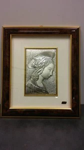 Quadro bassorilievo Madonna Lippina GUERRINI in radica e argento - Picture 1 of 1