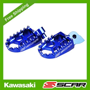 ESCALERAS EVO KAWASAKI KX85 KX65 KX 85 65 ESTRIBERAS AZULES REPOSAPIÉS CICATRIZ - Imagen 1 de 1