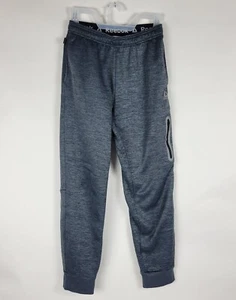 Reebok Boys Grey Sweatpants With Logo - Size XL 14-16 - Ankle Zipper - Picture 1 of 9
