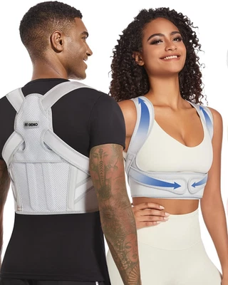 Posture Corrector for Women & Men: Adjustable Lightweight Upper Back Brace for - Image 1 of 4