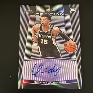 2019-20 Panini Obsidian Quinndary Weatherspoon Purple Etch Rookie RA-QVS /75 - Picture 1 of 2