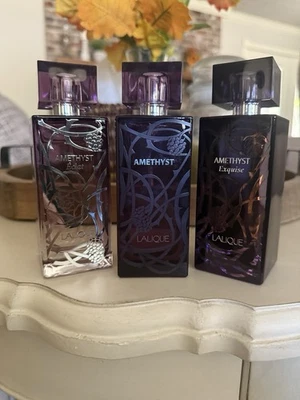 💜 Lalique Amathyst Trio - Original, Éclat & Exquise - 3,3 oz cada uno Foto 1 de 4