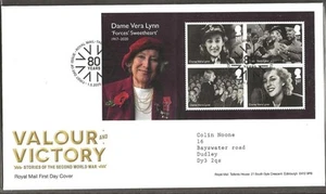 GB 2025 VALOUR AND VICTORY FDC MINATURE SHEET WITH TALENTS HOUSE CANCEL - Picture 1 of 1