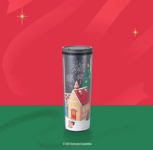 Starbucks Christmas New Tumbler Cold Cup Limited Edition Cookie House 16 oz. - Picture 1 of 4