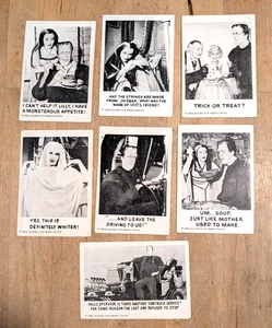 1964 Kayro-Vue Munsters Trading Card Lot of 7  "Fair Condition" - Picture 1 of 2