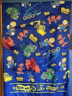 Antigo Bob The Builder Saco de Dormir “Can We Fix It?” Crianças Acampamento Reversível 2002 - Imagem 1 de 4