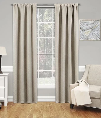 Eclipse Isanti Ecru 37x84 Rod Pocket Room Darkening Window Curtain 1 Panel - Image 1 of 3