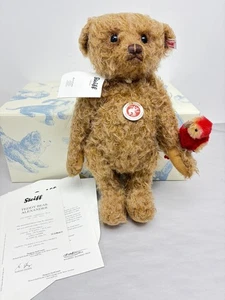 OSO DE PELUCHE STEIFF ALEXANDER CON SU LORO 034978 - Imagen 1 de 5
