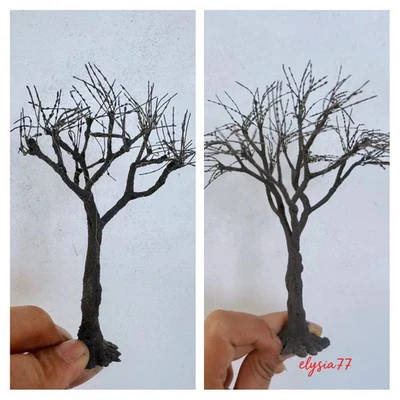2PC 10-15cm Miniatures Handmade DIY Trunk HO/OO Scale Trees Railway Scene Model - Image 1 of 4