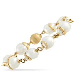 Pulsera Yvel de perlas barrocas de oro amarillo de 18 quilates YV11-112125 - Imagen 1 de 5