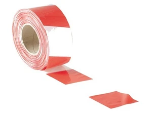 Faithfull - Barrier Tape 70mm x 500m Red & White - - Picture 1 of 1