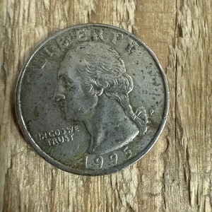 1995 P Washington Quarter ERROR RARE "In COD We Trust" - Picture 1 of 2