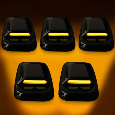 Upgrade 5xLED Cab Roof Marker Running Light Amber For Dodge Ram 1500 2500 3500  - Image 1 of 4