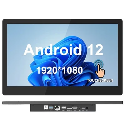 15.6" All-in-One PC Android 12 Industrial Computer 4GB+64GB, Touchscreen WiFi - Image 1 of 4
