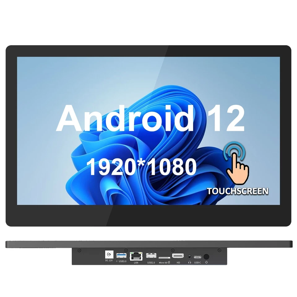 PC Todo en Uno 15.6" Android 12 Computadora Industrial 4GB+64GB, Pantalla Táctil WiFi Foto 1 de 4