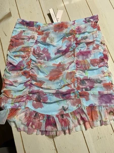 Neu mit Etikett Victoria's Secret Netz-Minirock Blumenmuster Größe Medium - Bild 1 von 8
