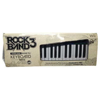 Nintendo Wii Wii-U Rock Band 3 Wireless Keyboard Game Controller piano RB3 - Image 1 of 4