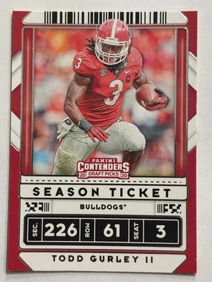 Selecciones del draft Panini Contenders 2020 #96 Todd Gurley Los Angeles Rams Foto 1 de 2