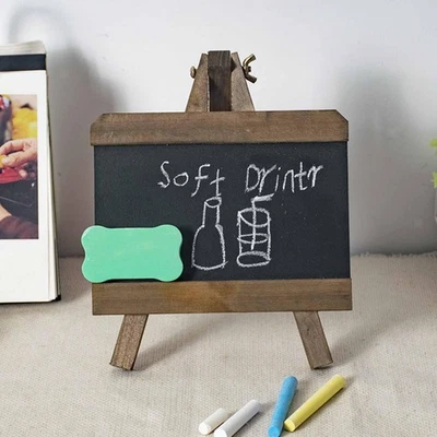 Placa de mesa, pizarra de madera, pizarra pequeña, decoración de escritorio rústico, - Imagen 1 de 4