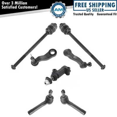 Steering Kit Tie Rod Pitman Idler Arm Bracket 7 Piece for Cadillac Chevy GMC NEW - Image 1 of 4