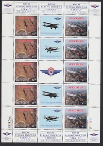 Australia MNH. 1997 Royal Flying Doctor Service SPECIMEN Sheet, fresh, VF - Picture 1 of 1