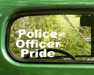 2 POLICE OFFICER PRIDE DECALS Sticker For Car Window Bumper Laptop Rv Truck - Picture 1 of 1