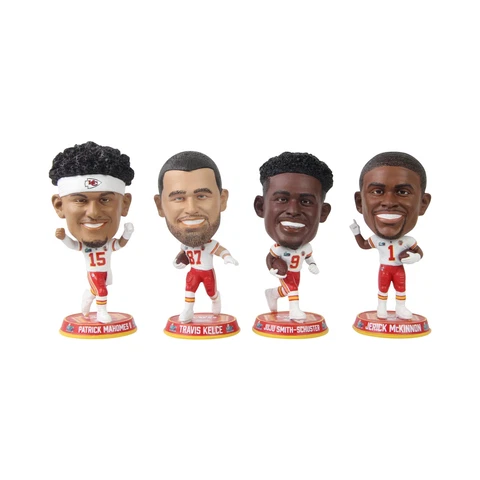 Kansas City Chiefs Super Bowl LVII Champions Mini Bighead Set Bobblehead NFL Cover